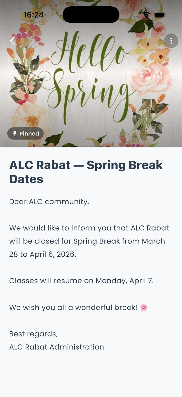 Announcement detail